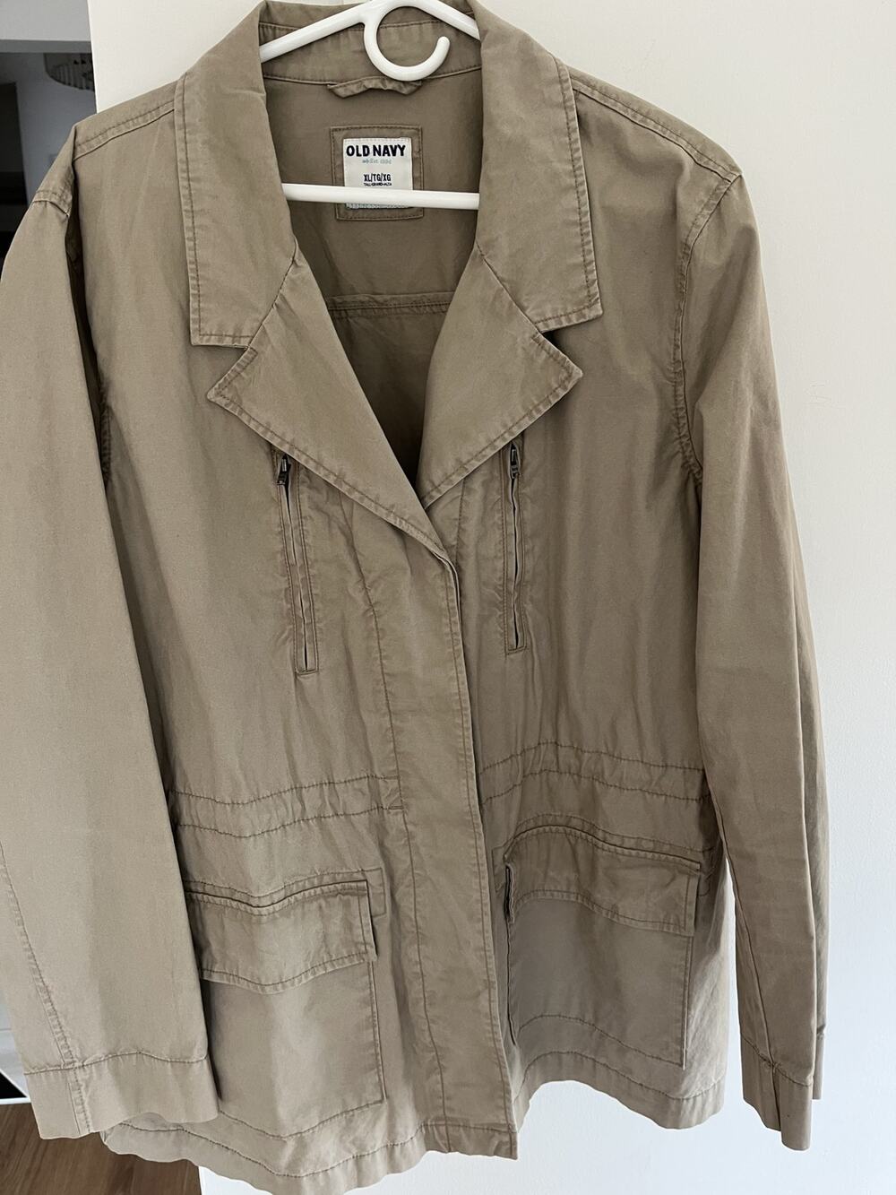 Old Navy Womens Jacket Utility XL Khaki Cotton Grunge Gorpcore Cabincore